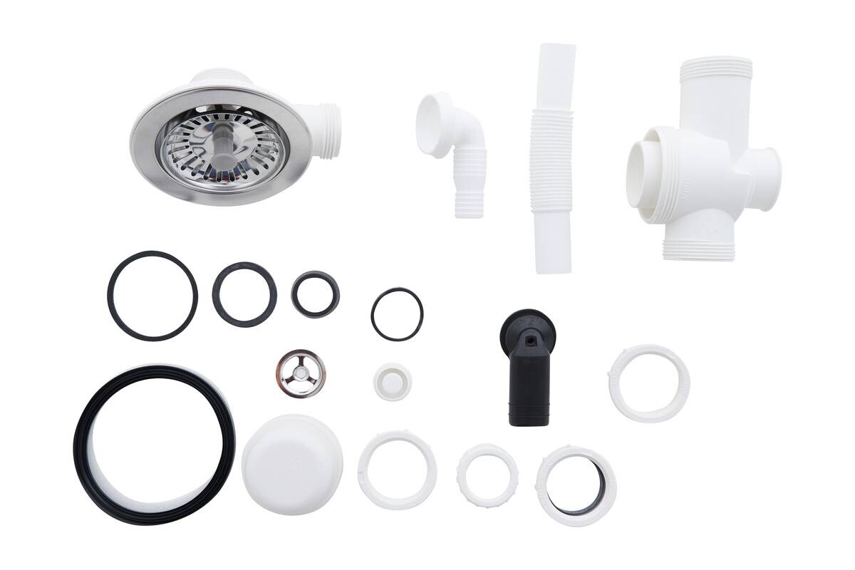 Respekta Einbauspüle Boston 86 x 50 W weiß Mineralite B/H/T: ca. 86x20x50 cm