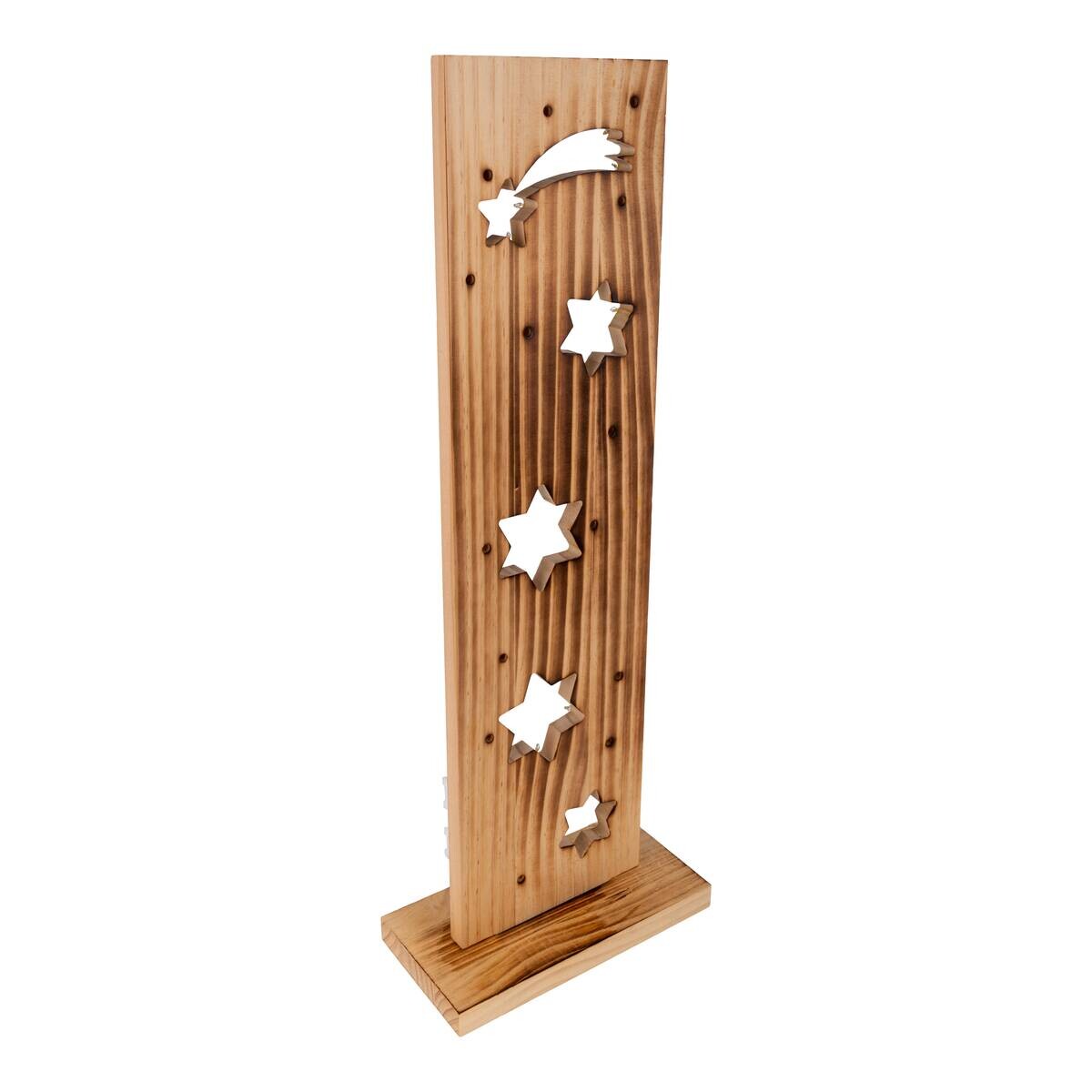 Näve Leuchten LED-Dekoleuchte natur Holz B/H/T: ca. 11x60x21,5 cm