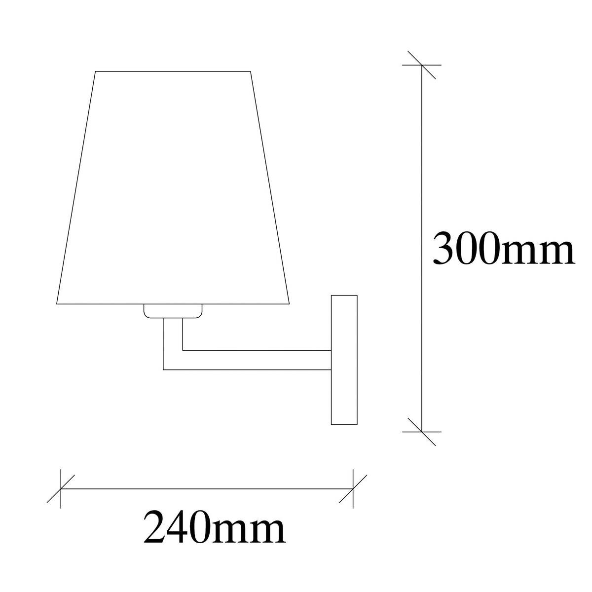 Opviq Wandleuchte creme schwarz Eisen B/H/L: ca. 24x30x18 cm E27 1 Brennstellen