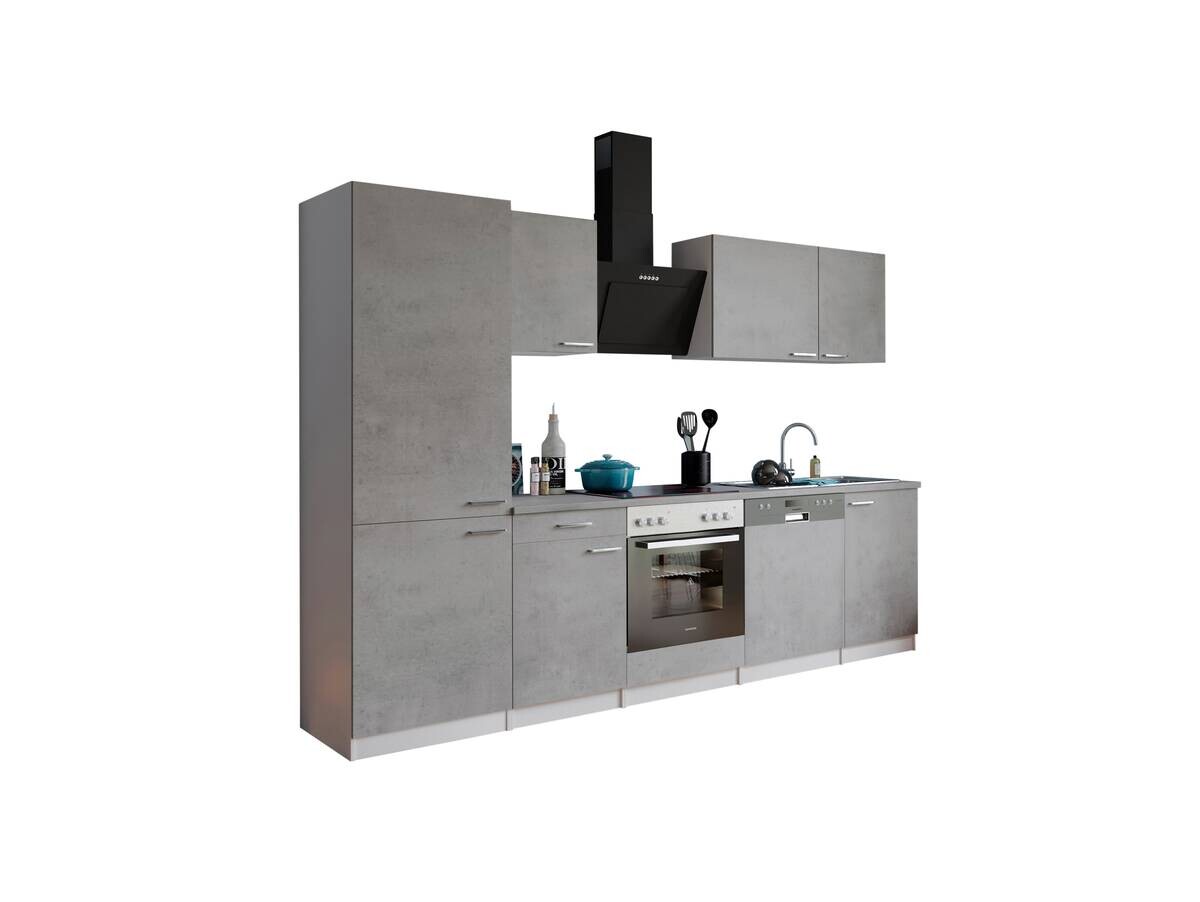 Respekta Küchenblock Malia Beton Optik B/H/T: ca. 280x200x60 cm