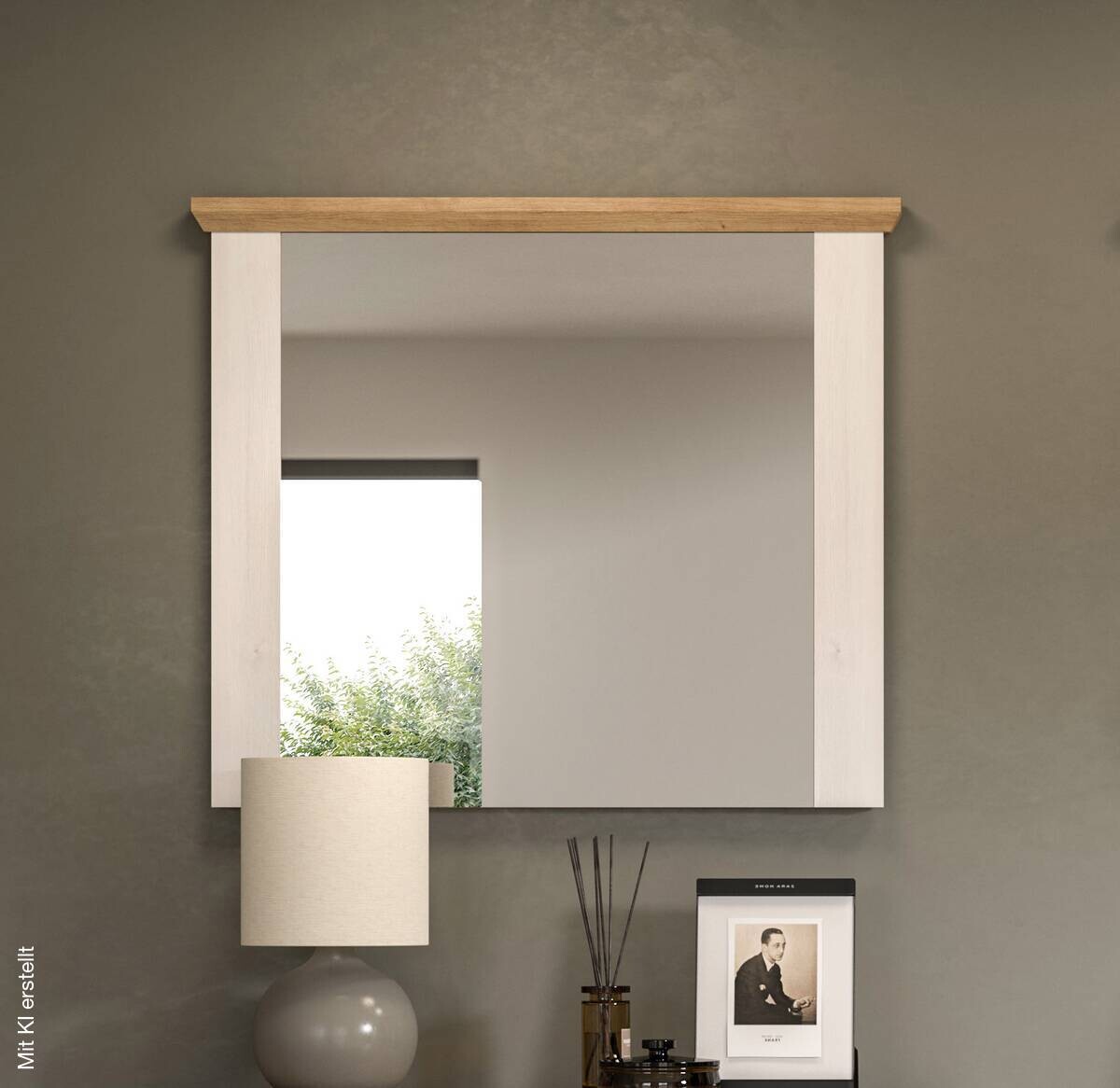 Wandspiegel Verona Sibiu Lärche Nachbildung Eiche Artisan Nachbildung B/H/T: ca. 82x70x4 cm