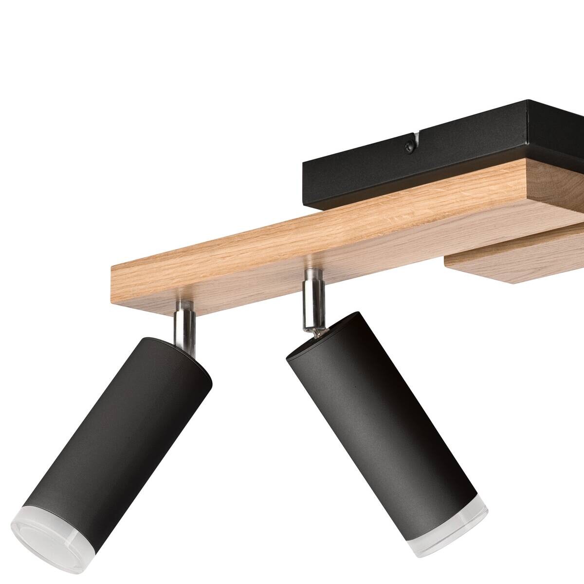 Lamkur Deckenleuchte schwarz Holz B/H/L: ca. 20x23,5x84 cm 5 Brennstellen