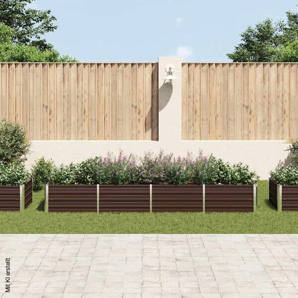 Hochbeet braun Stahl B/H/L: ca. 80x45x320 cm