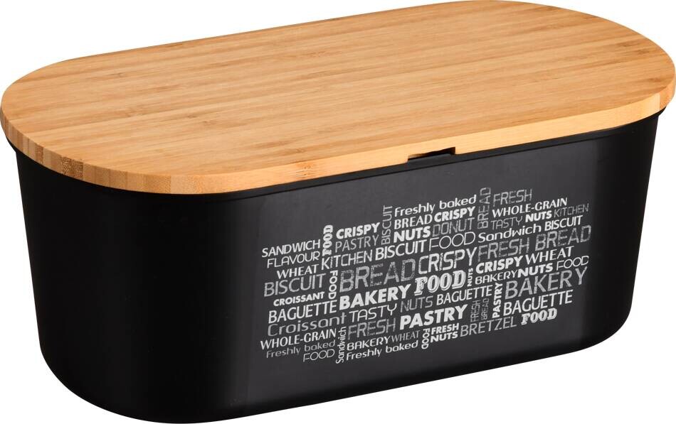 Kesper Brotbox schwarz Kunststoff B/H/L: ca. 20x14,5x34 cm