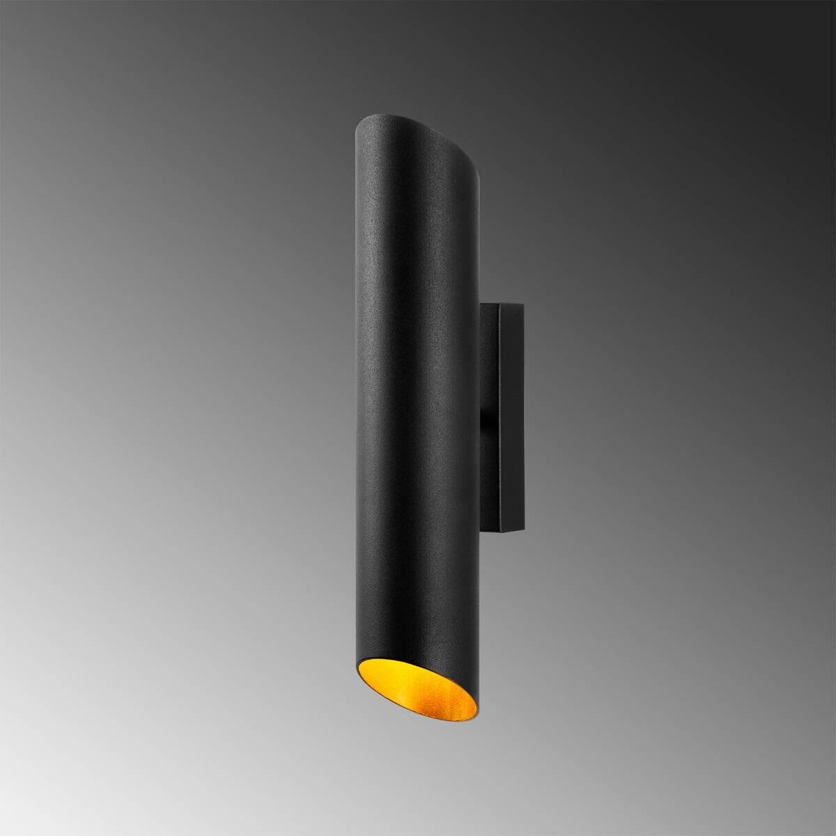 Opviq Wandleuchte gold schwarz Metall B/H/L: ca. 12x40x8 cm G9 2 Brennstellen