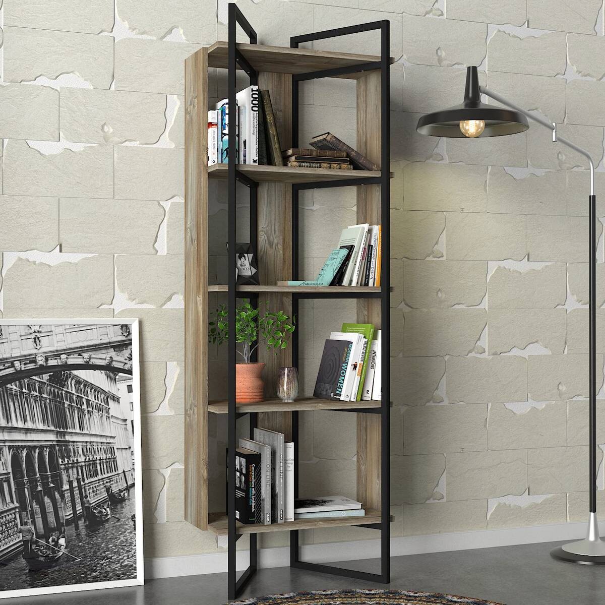 Regal Costa Eiche Nachbildung B/H/T: ca. 64x100x35 cm