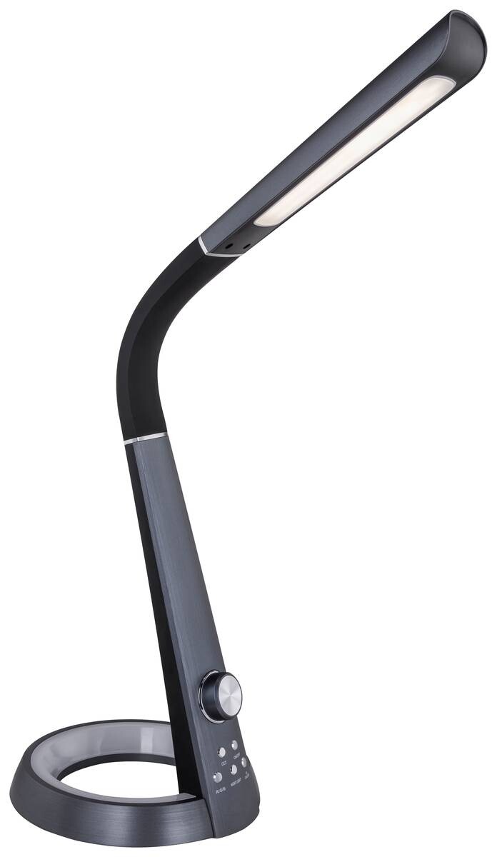 GLOBO Tischleuchte 58376B schwarz anthrazit Metall Kunststoff B/H/T: ca. 34x64x18 cm 1 Brennstellen