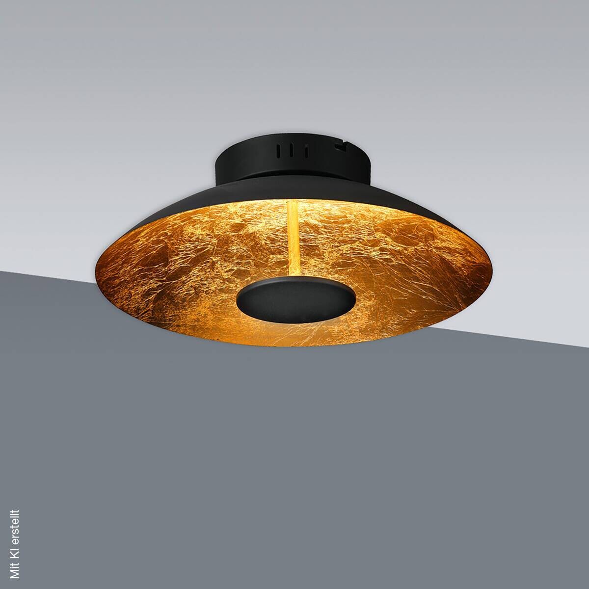 Näve Leuchten Deckenleuchte 1265458 gold schwarz Metall B/H/T: ca. 40x15x40 cm null 1 Brennstellen