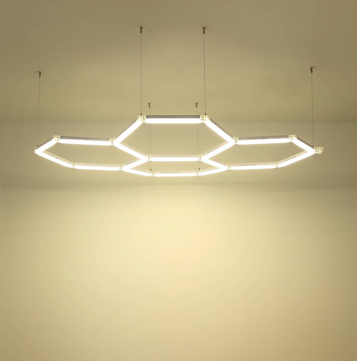 GLOBO LED-Deckenleuchte HONEYCOMB weiß Kunststoff B/H/T: ca. 19,9x103,3x157,9 cm 1 Brennstellen