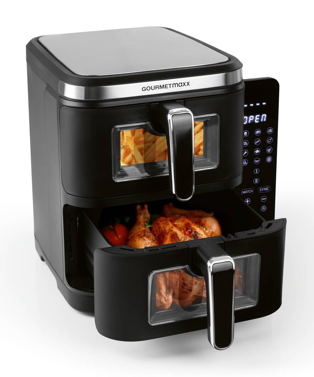 GOURMETmaxx Heißluftfritteuse schwarz Kunststoff B/H/L: ca. 28,6x35,5x44,3 cm ca. 5 l