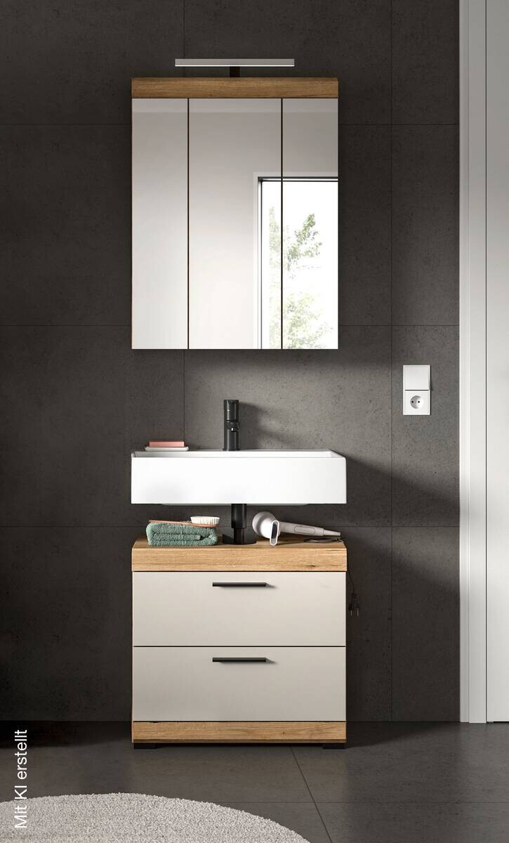 Badezimmer-Set Scout Evoke Oak Nachbildung Kaschmirgrau Nachbildung B/H/T: ca. 60x191x34 cm