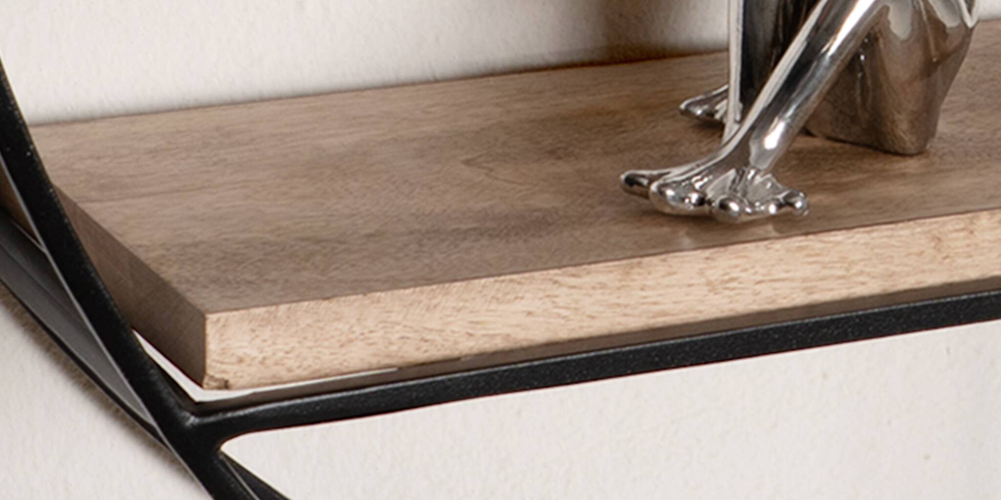 Wandregal schwarz B/H/T: ca. 70x70x18 cm