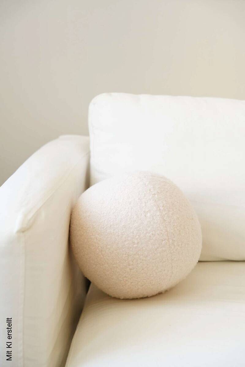Dekokissen hellbeige Polyester D: ca. 20 cm
