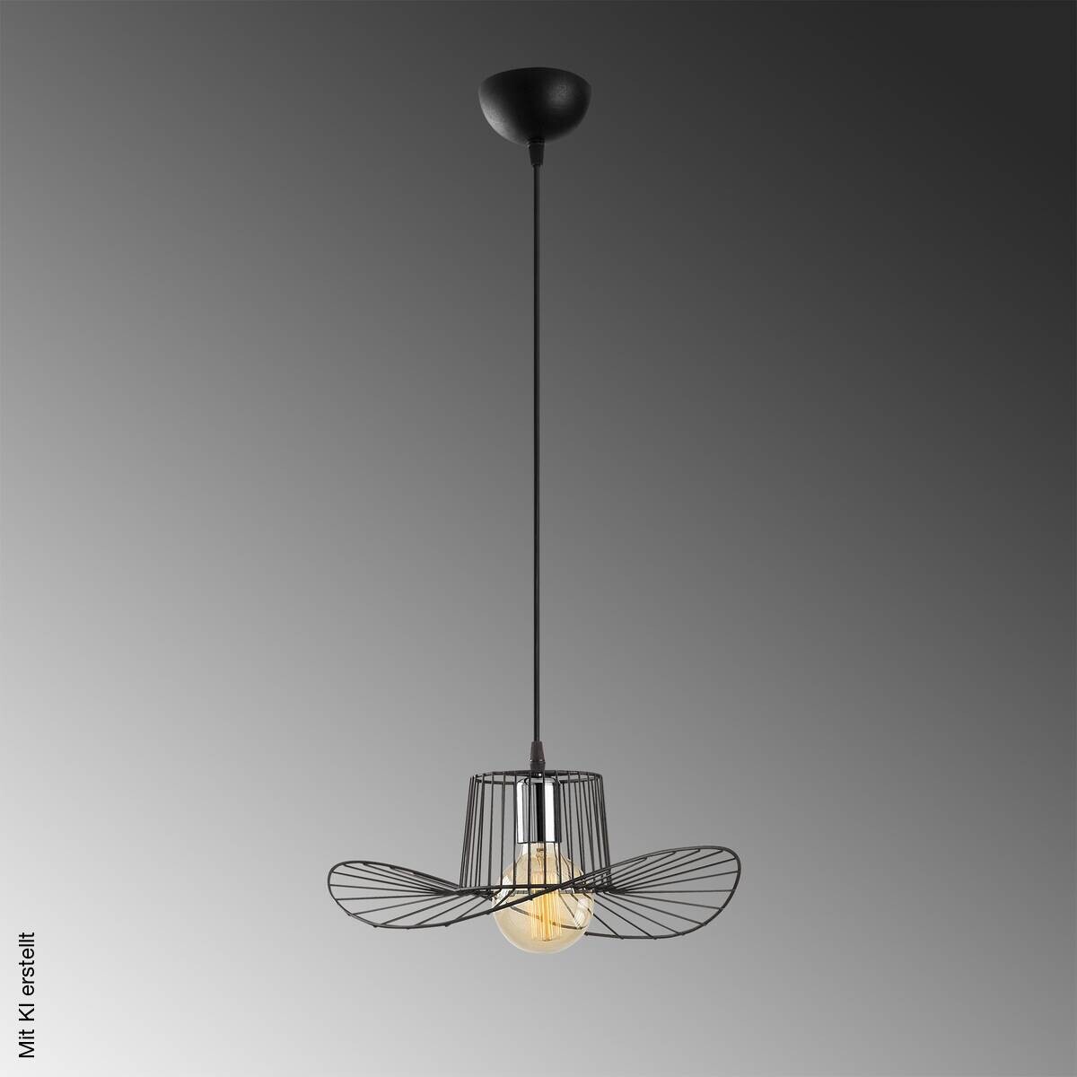 Opviq Pendelleuchte Tel-6736 schwarz B/H/T/L/D: ca. 38x110x38x38x38 cm E27 1 Brennstellen