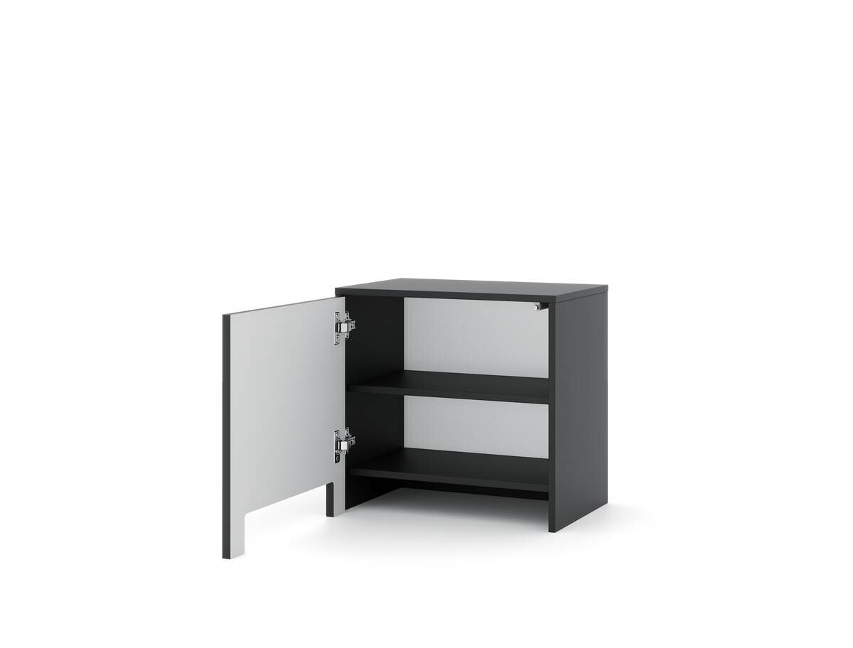 Nachtkonsole ARCO schwarz B/H/T: ca. 50x49x35 cm