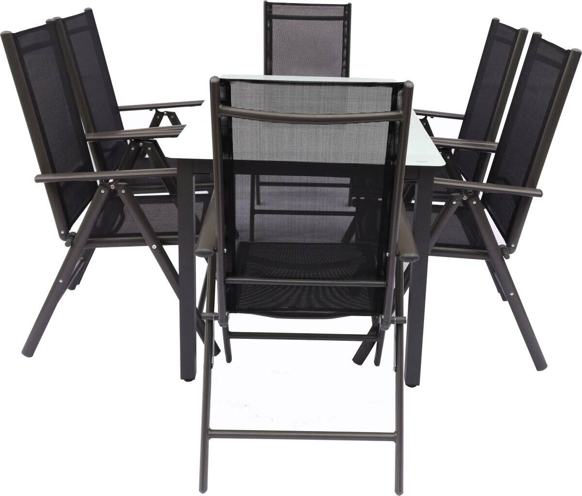 VCM Gartensitzgruppe anthrazit Stahl B/H/L: ca. 140x76x80 cm