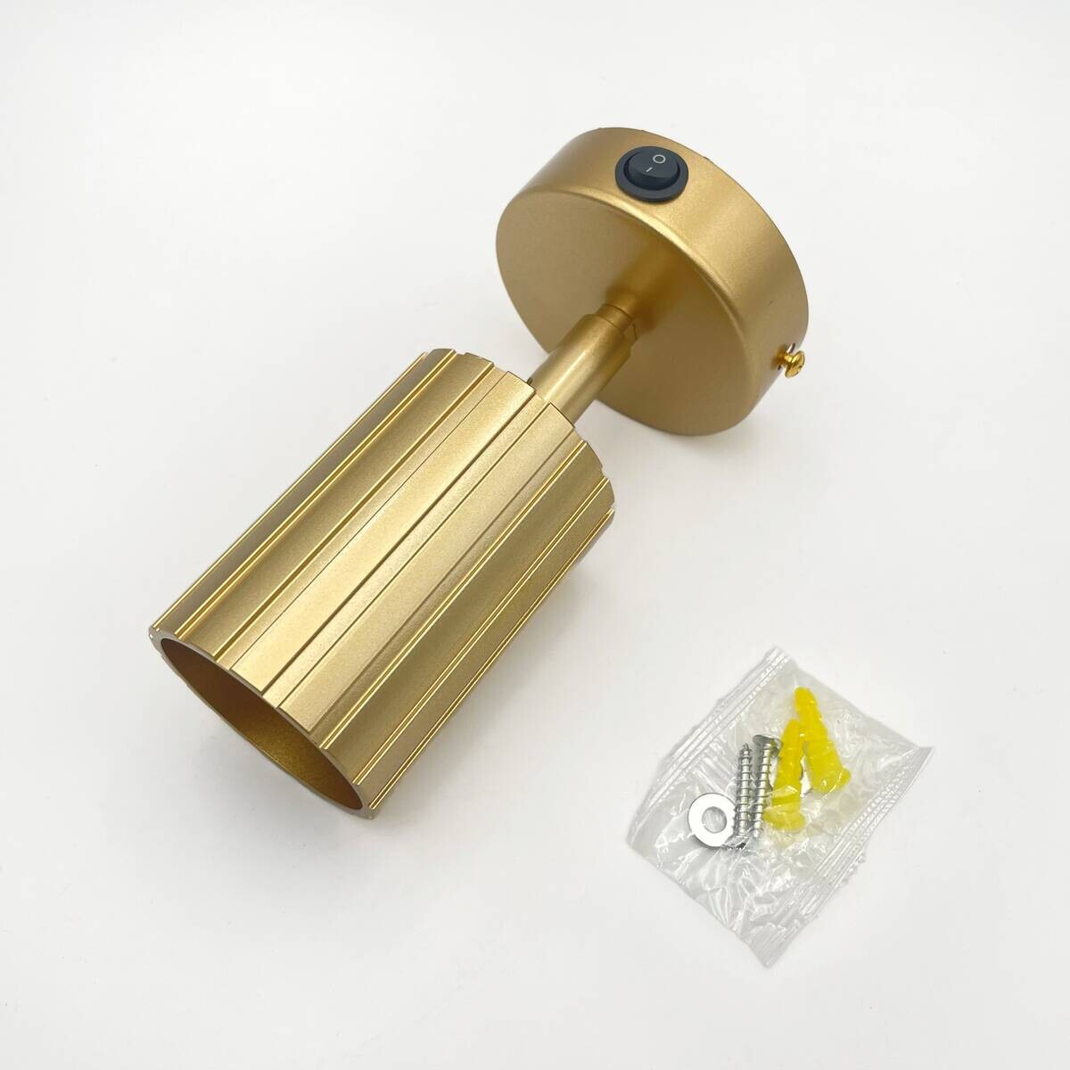 Lamkur Wandleuchte Prisma gold Stahl B/H/L: ca. 8x16x8 cm GU10 1 Brennstellen