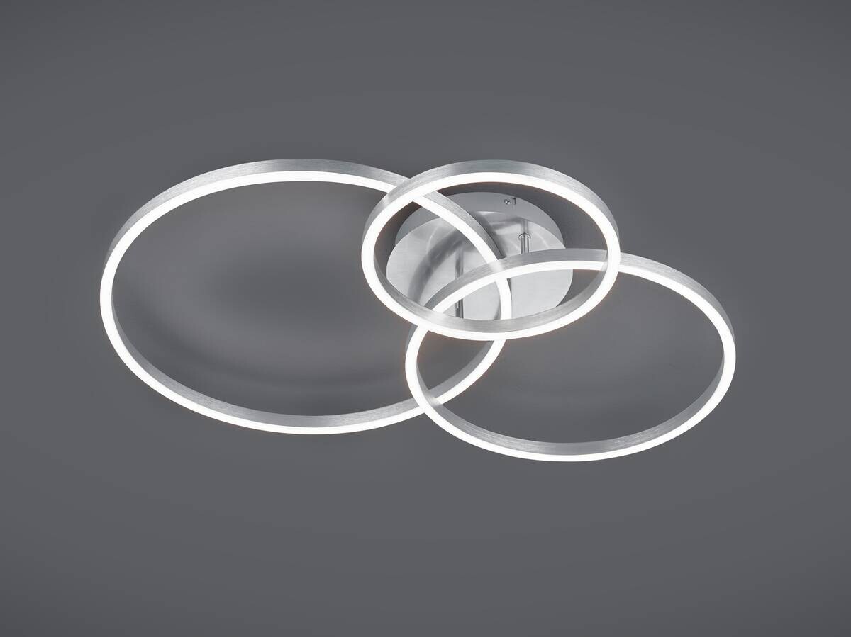 GLOBO LED-Deckenleuchte Winona nickel Metall B/H/T: ca. 78x11,5x60 cm