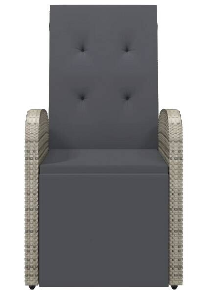 vidaXL Gartensessel grau Kunststoff B/H/L: ca. 69x106x57 cm