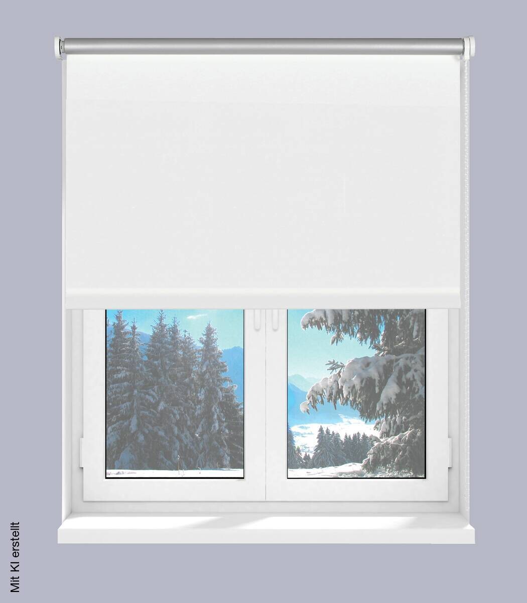 Boviva Thermo Seitenzugrollo Verdunklungsqualität weiß B/L: ca. 62x175 cm
