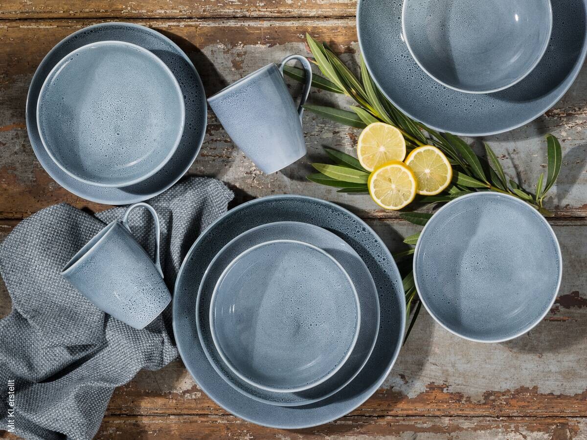 CreaTable Kombiservice Reactive BLUE petrol Keramik