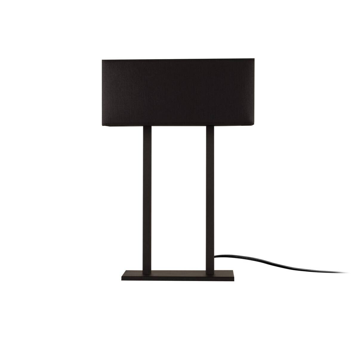 Opviq Tischleuchte schwarz Metall B/H/L: ca. 15x52x35 cm E27 1 Brennstellen