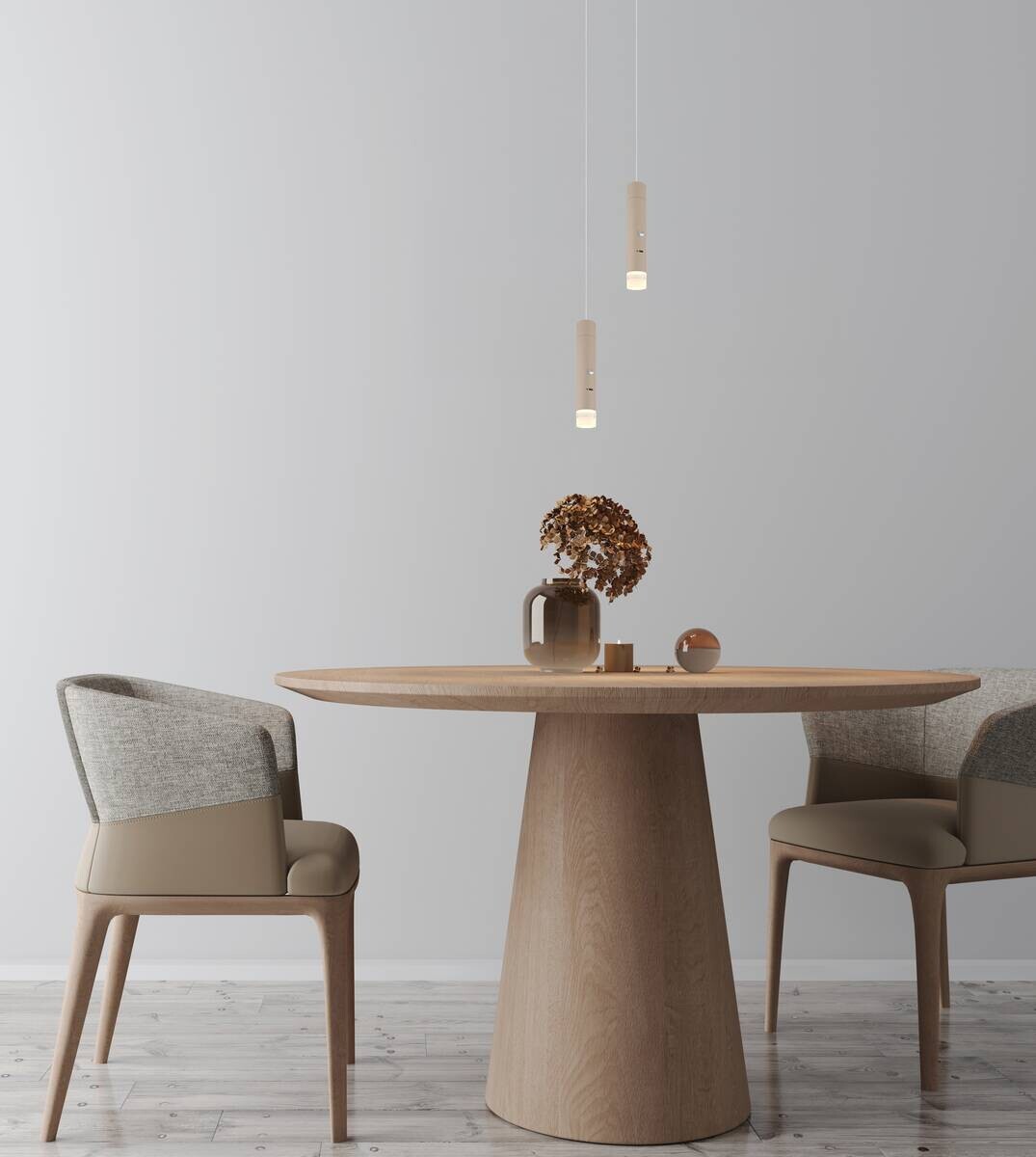 GLOBO LED-Hängeleuchte klar sand Metall Acryl H/D: ca. 120x3,8 cm 1.0 Brennstellen