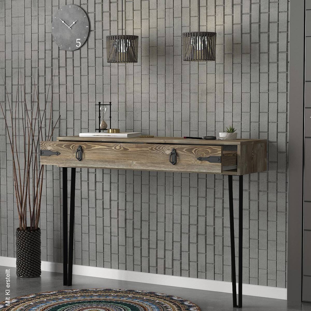 Konsolentisch Costa Eiche Nachbildung Spanplatte B/H/T: ca. 120x90x35 cm