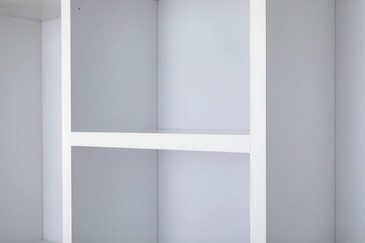 Vitrine Septem schwarz weiß B/H/T: ca. 66,5x66,5x13,7 cm
