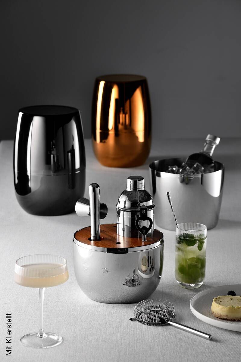 MASTERPRO Cocktail-Set THE DROP silber Edelstahl