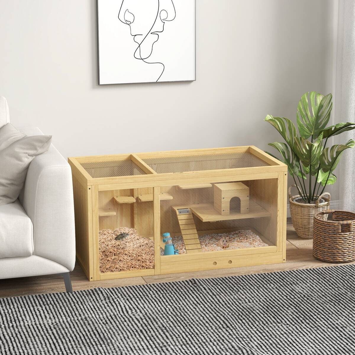 PawHut Tier-Zubehör natur Polypropylen B/H/L: ca. 50x100x50 cm