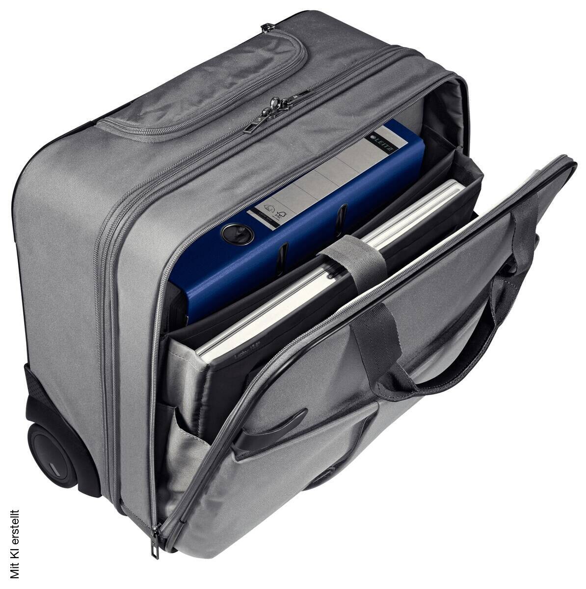 Leitz Trolley silber Polyester B/H/L: ca. 23x37x43 cm