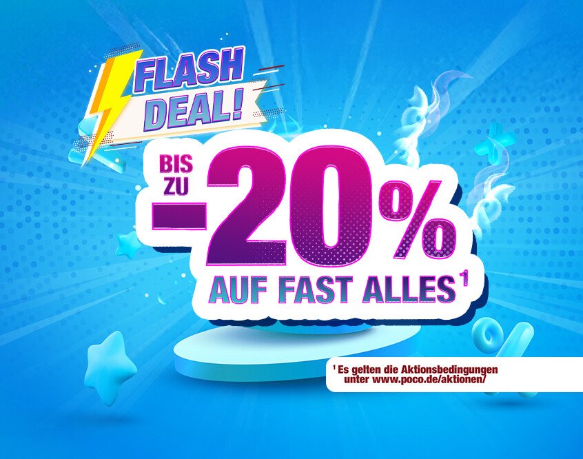 Flash Deal bis zu 20% geschenkt auf fast alles