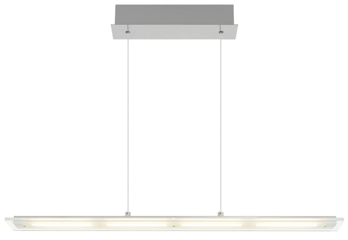 GLOBO Hängeleuchte nickel klar Glas Metall B/H/L: ca. 9x150x88 cm 1.0 Brennstellen