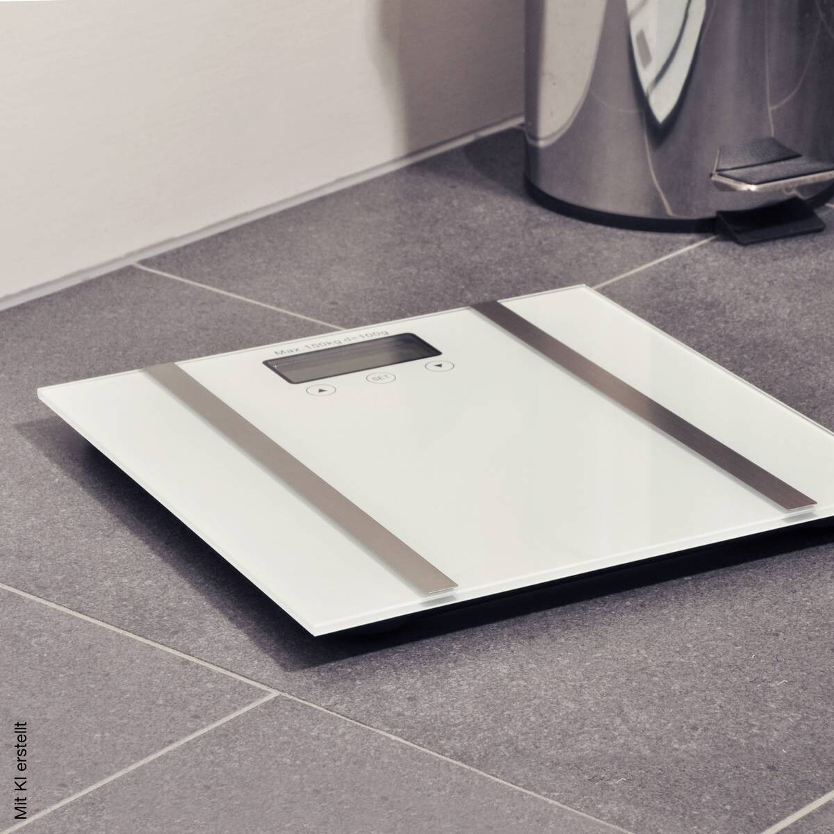 HI Körperanalysewaage silber Glas B/H/L: ca. 28x2x28 cm