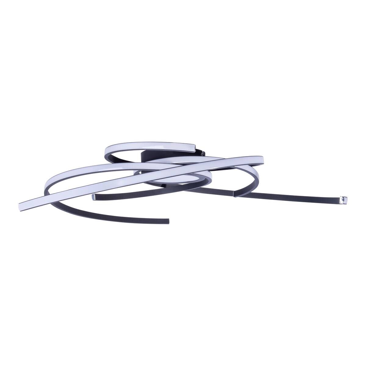 Näve Leuchten Deckenleuchte 1395722 schwarz Kunststoff Metall B/H/T: ca. 75x7x75 cm null 4 Brennstellen