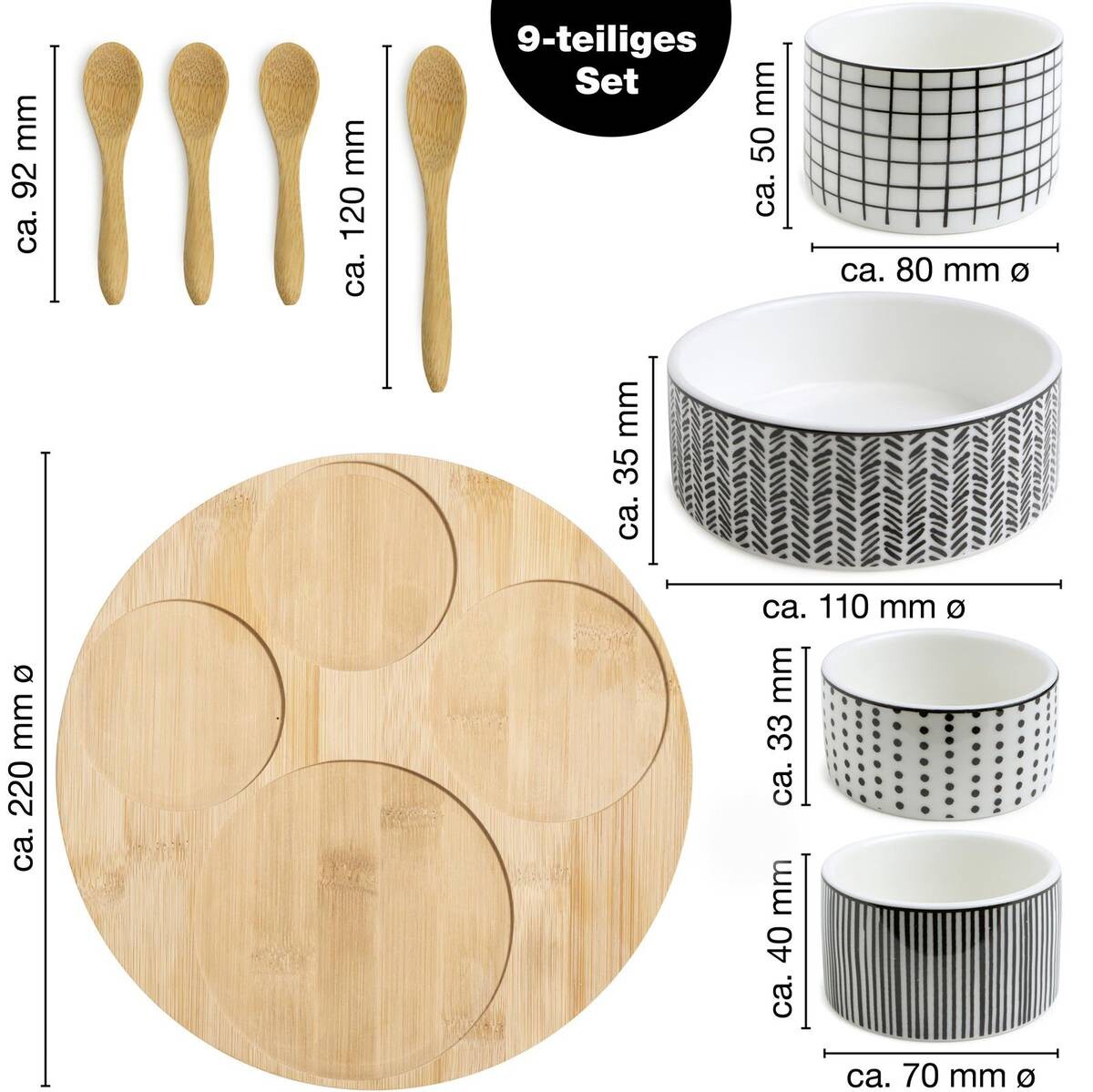Moritz & Moritz Servierset weiß Keramik