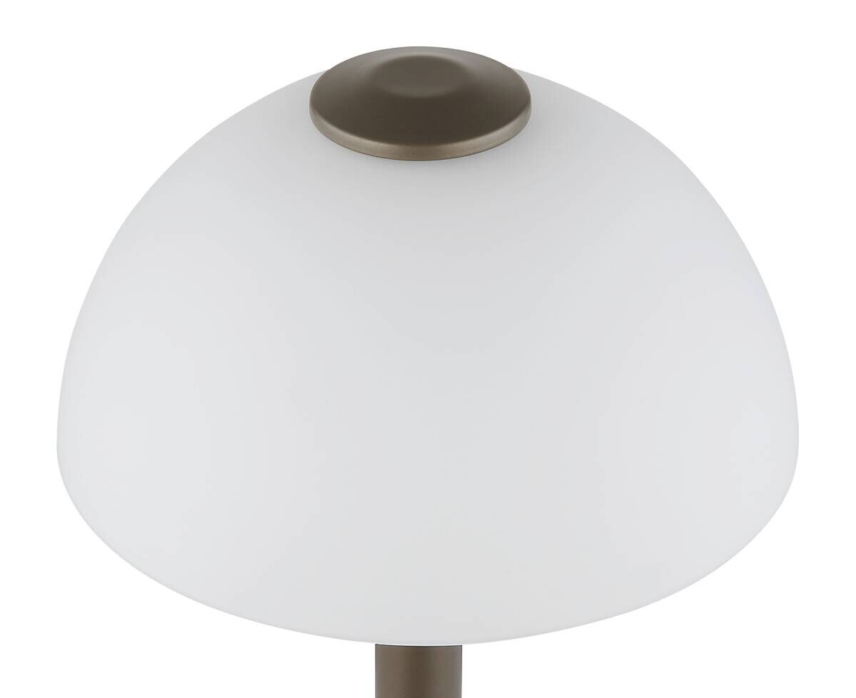 GLOBO LED-Tischleuchte kaffee Opal Glas Metall H/D: ca. 31,5x18 cm 1 Brennstellen
