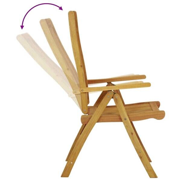 vidaXL Klappstuhl braun Holz B/H/L: ca. 71x112x58 cm