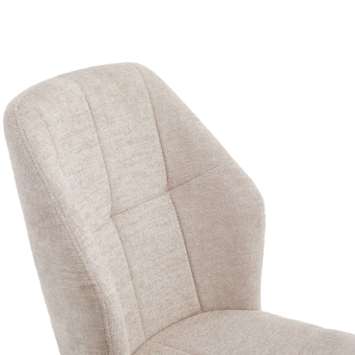 Drehstuhl Lara beige schwarz Webstoff Metall