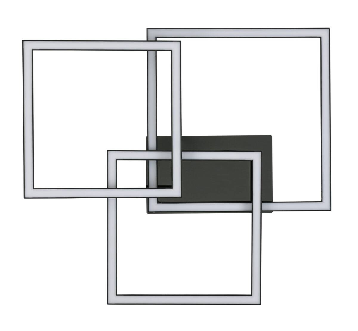 Nolo LED-Deckenleuchte Triple schwarz Kunststoff B/H/T: ca. 49,5x45x8 cm