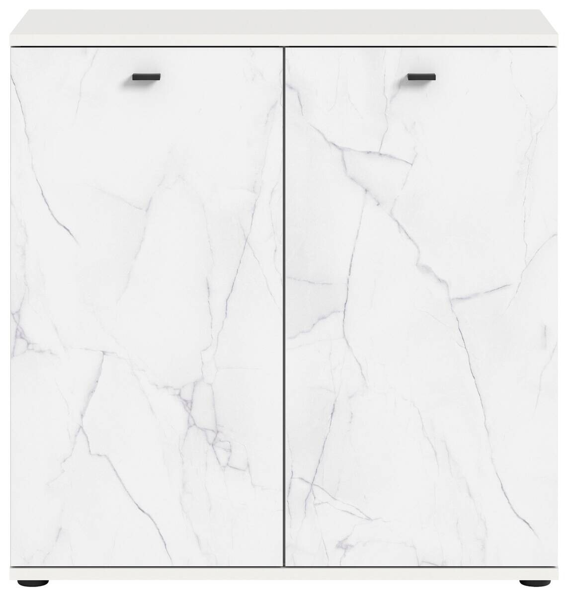 Kommode Stone weiß Marmoroptik B/H/T: ca. 86x88x41 cm