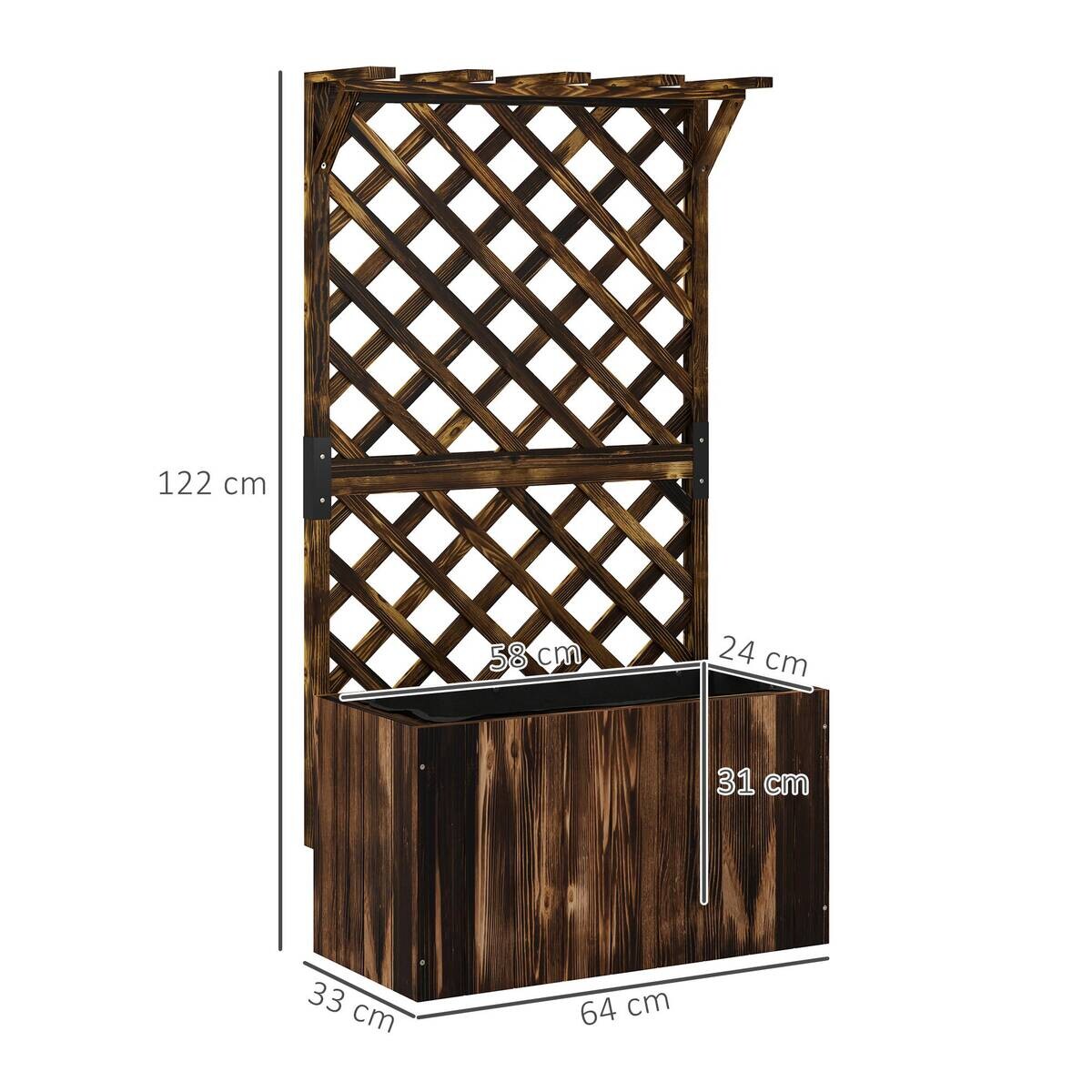 Outsunny Hochbeet B/H/T/L: ca. 33x122x33x64 cm