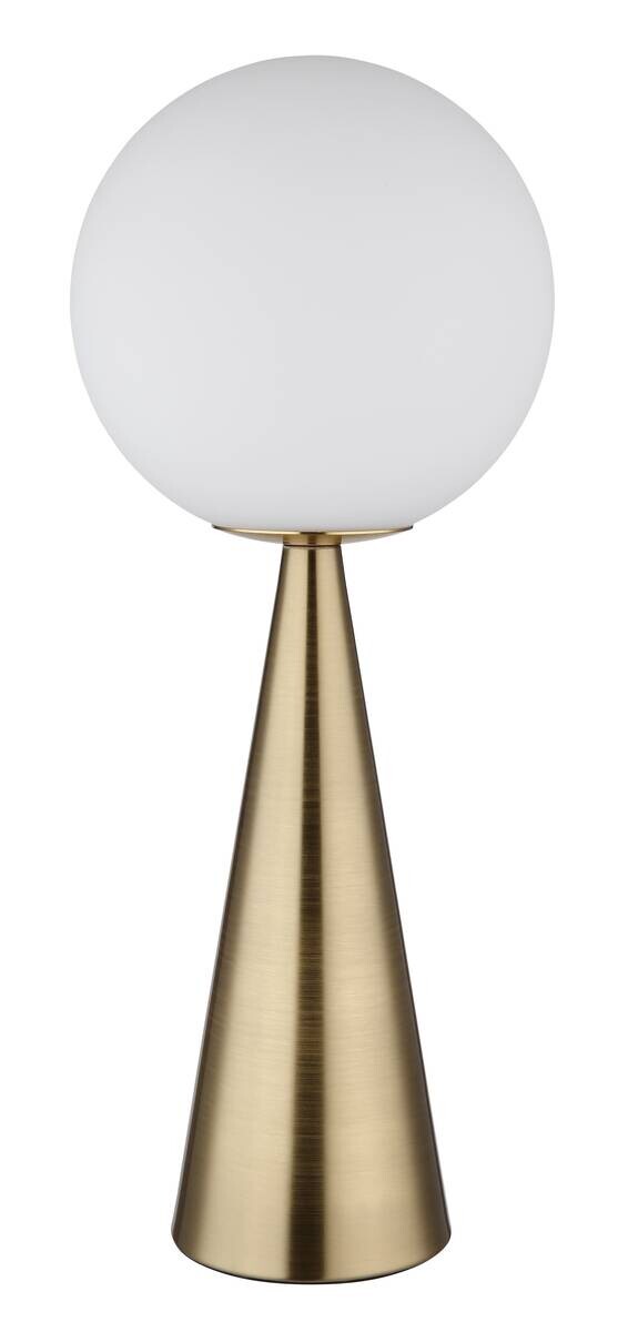 GLOBO Tischleuchte Pinpal 21031M messing Metall Glas H: ca. 50 cm E27 1 Brennstellen