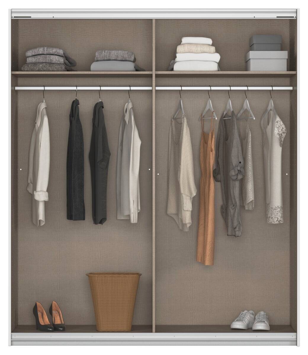 Schwebetürenschrank Quadra B/H/T: ca. 180x210x62 cm