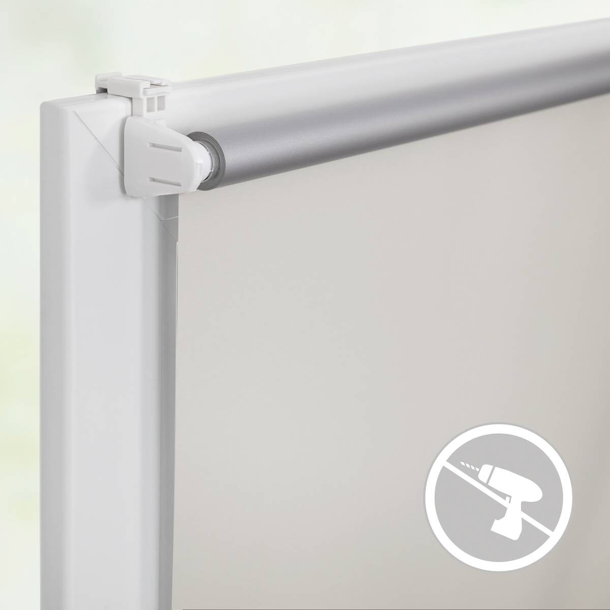 LICHTBLICK Thermo Klebe-/Klemmrollo Verdunklungsqualität weiß B/L: ca. 40x150 cm