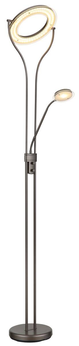 GLOBO LED-Deckenfluter kaffee Glas Metall B/H/L: ca. 30x194x35 cm 1 Brennstellen
