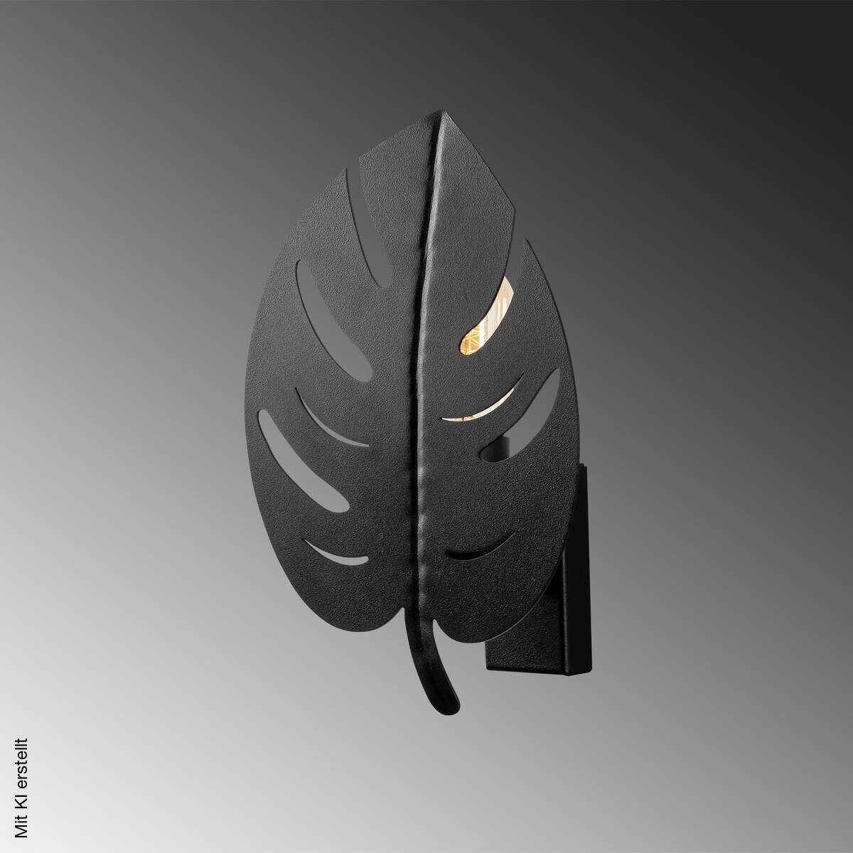 Opviq Wandleuchte schwarz Metall B/H/L: ca. 12x28x21 cm E27 1 Brennstellen