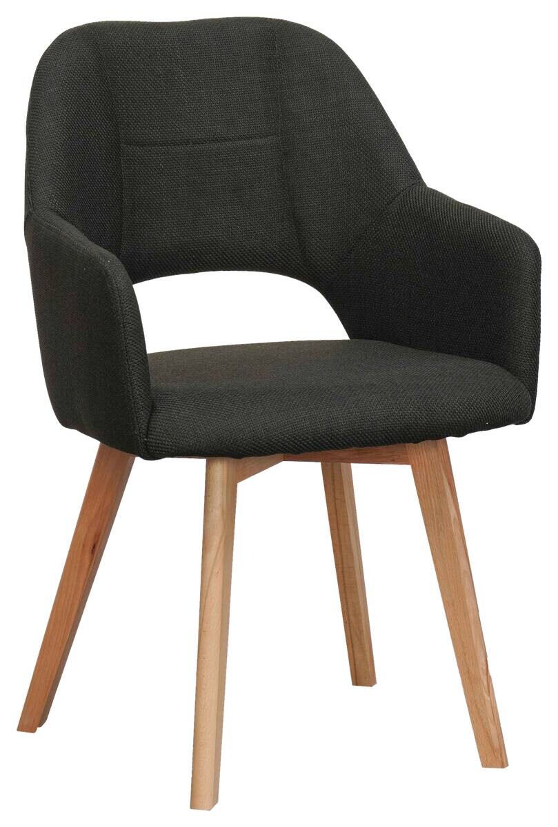 Armlehnstuhl Stade anthrazit Webstoff Microfaser B/H/T: ca. 57x87x62 cm