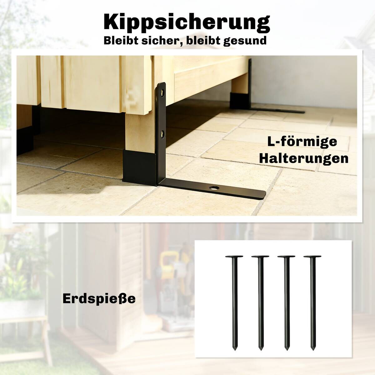 Outsunny Geräteschuppen B/H/T/L: ca. 58x213x58x85 cm